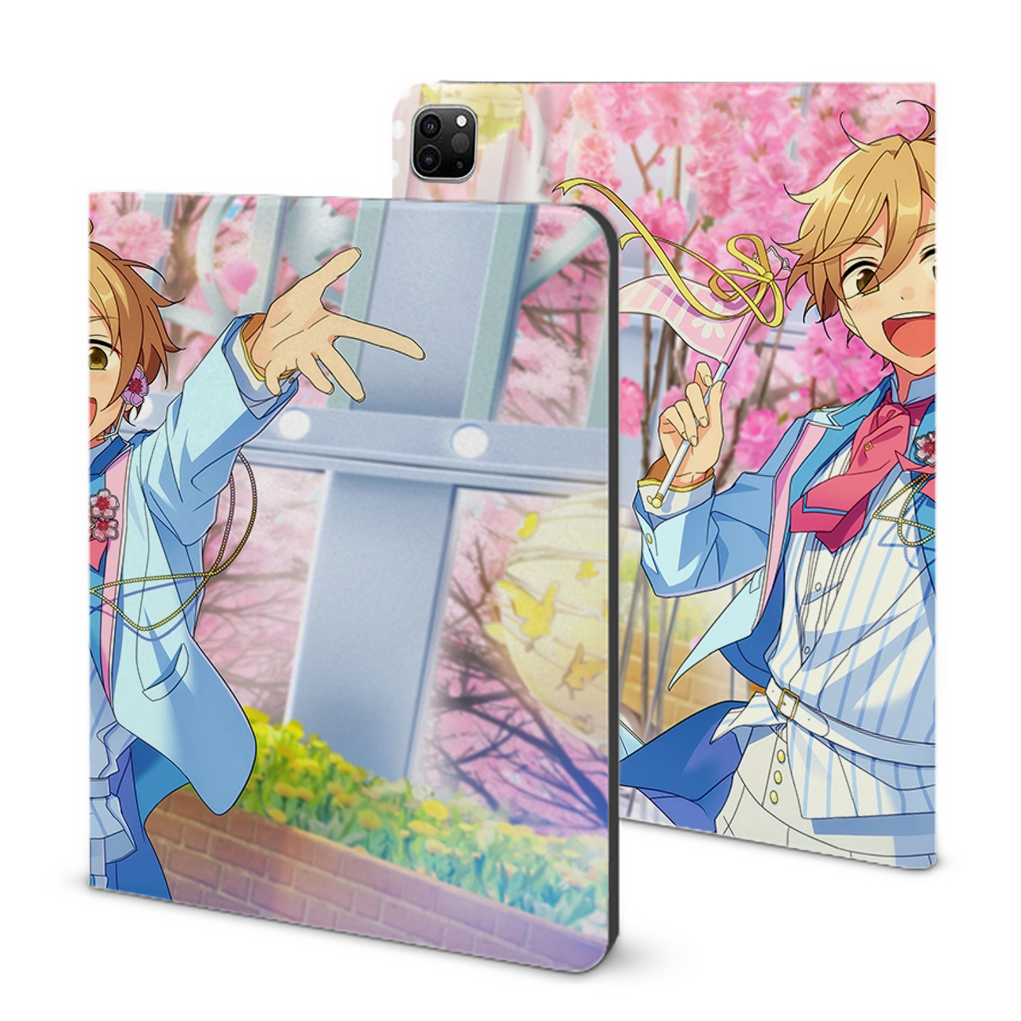（画像用） あんさんぶるスターズ! Ensemble Stars IPad ケース ブック型 PUレザー TPU 耐衝撃 軽量 薄型 ペン収納なし 全面保護 IPad 各モデル対応